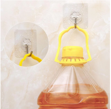 Transparent Self-Adhesive Wall Hooks Waterproof Heavy-Duty 10Kg