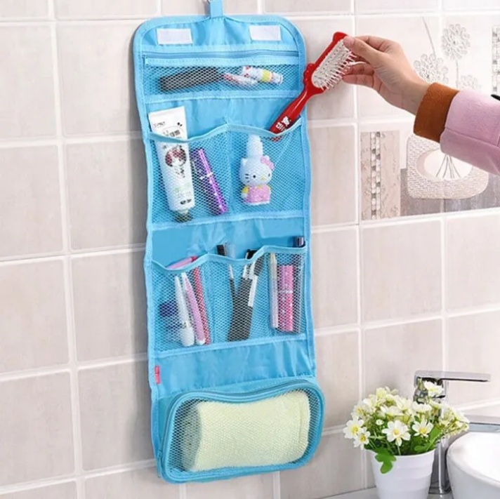 Foldable Waterproof Hanging Toiletry Bag for Travel