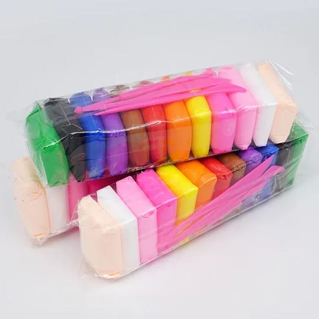 12 Color Air Dry Polymer Clay Kit with Tools DIY Kids Gift