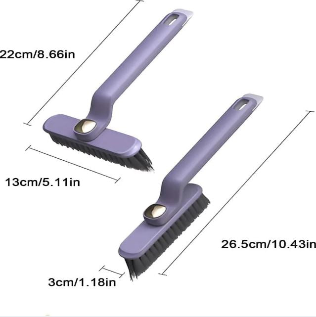 360° Rotating Hard Bristle Crevice Cleaning Brush
