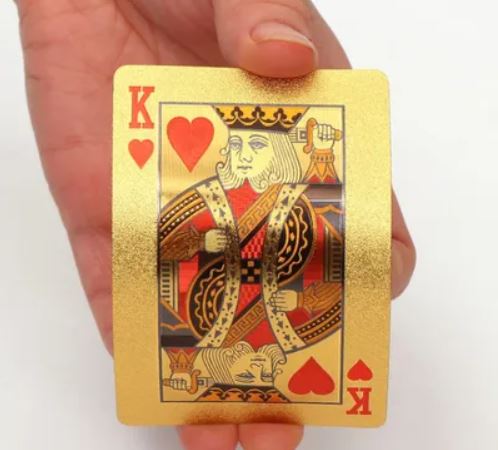 Golden Playing Cards Deck for Parties & Games