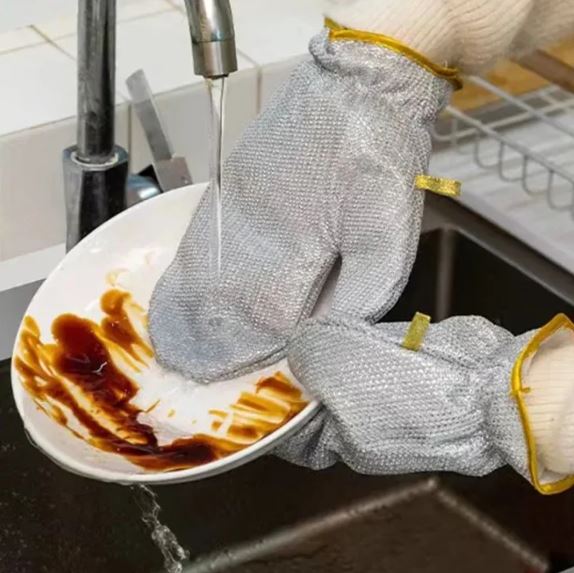 Steel Wire Dishwashing Gloves Anti-Scalding & Oil-Proof – 1 Pair