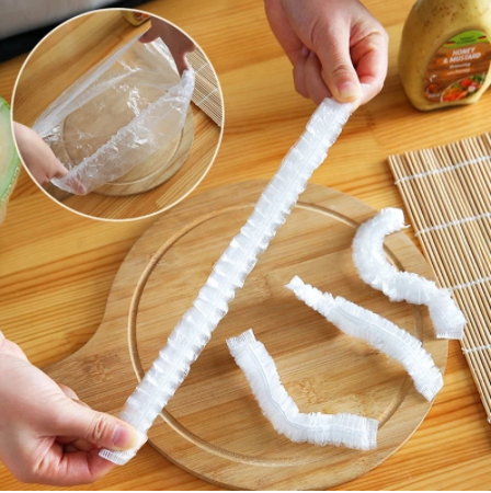 100Pcs Transparent Disposable Food Cover