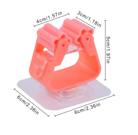 Wall Mounted Mop Holder Broom Hanger Clip Mop Hook Racks 3Pcs