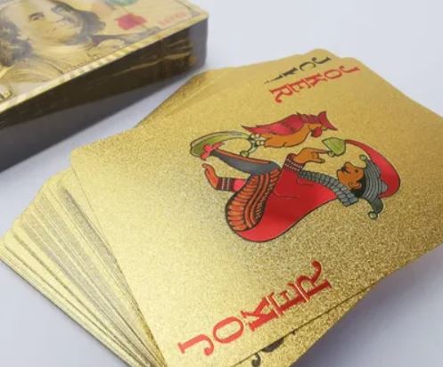 Golden Playing Cards Deck for Parties & Games