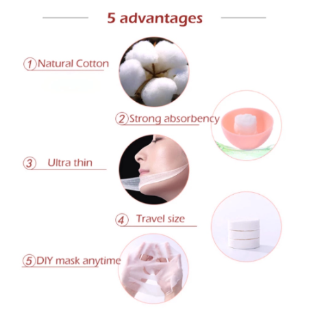 Compressed Facial Tablet Face Mask - 10Pcs