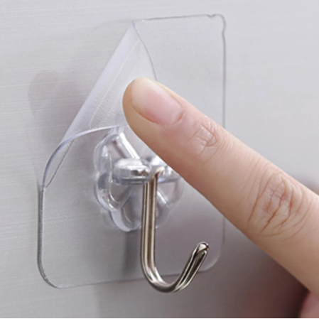 Transparent Self-Adhesive Wall Hooks Waterproof Heavy-Duty 10Kg