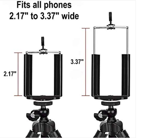 Universal Tripod Stand Mobile Phone Holder Clip – 1Pc