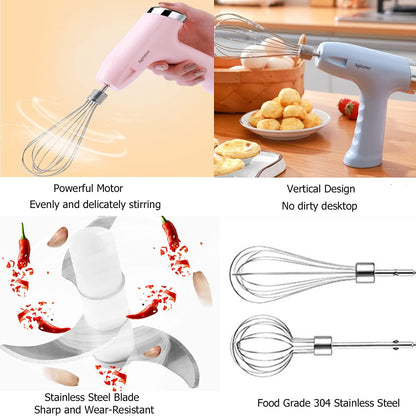 USB rechargeable hand mixer with electric whisk