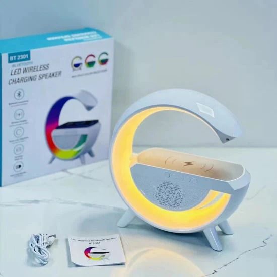 Multi-functional 3 in 1 G Shape Lamp with Speaker and Wireless Charging