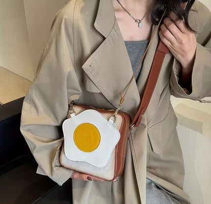 Fried Toast Bread Crossbody Shoulder Bag for Women