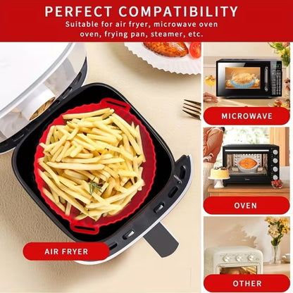 Reusable Silicone Air Fryer Liner | Non-Stick Round Food Basket for Air Fryers & Ovens
