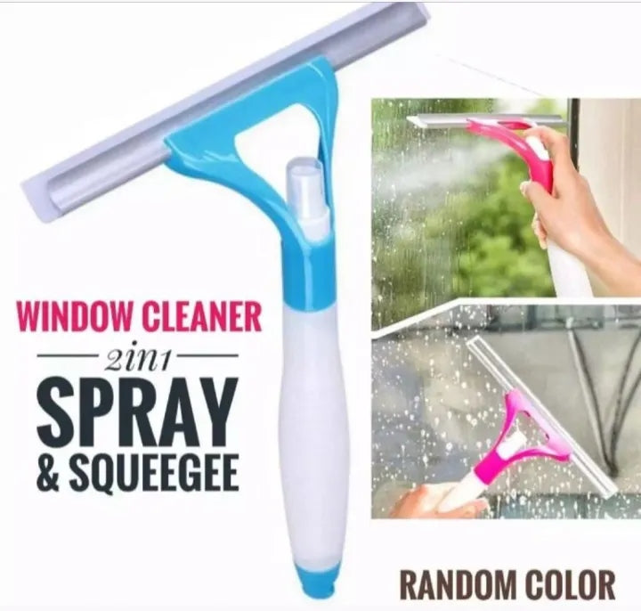 2-in-1 Window Cleaner with Spray Bottle | Glass Wiper & Squeegee – Runstore.pk
