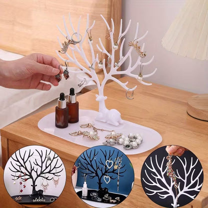 Tree Jewelry Display Stand Organizer | Deer Shape Jewelry Holder & Tray – Runstore.pk