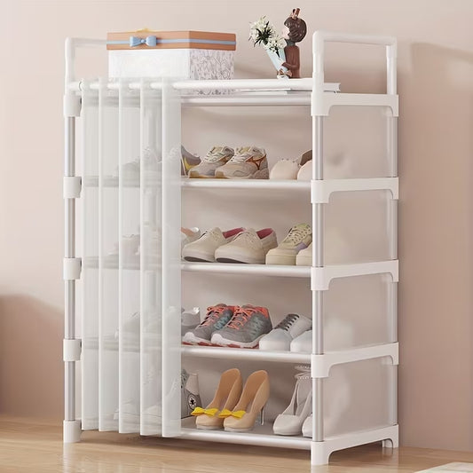 Dustproof Shoe Rack with Curtain | Multi-Layer Foldable Shoe Organizer – Runstore.pk