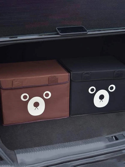 Cute Panda Design Folding Storage Box | Multipurpose Toy, Clothes & Accessories Organizer for Home, Office & Travel