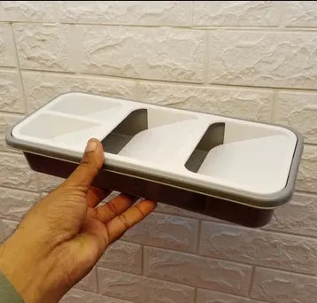 Creative Plastic Cutlery Storage Tray Spoon Fork Organizer