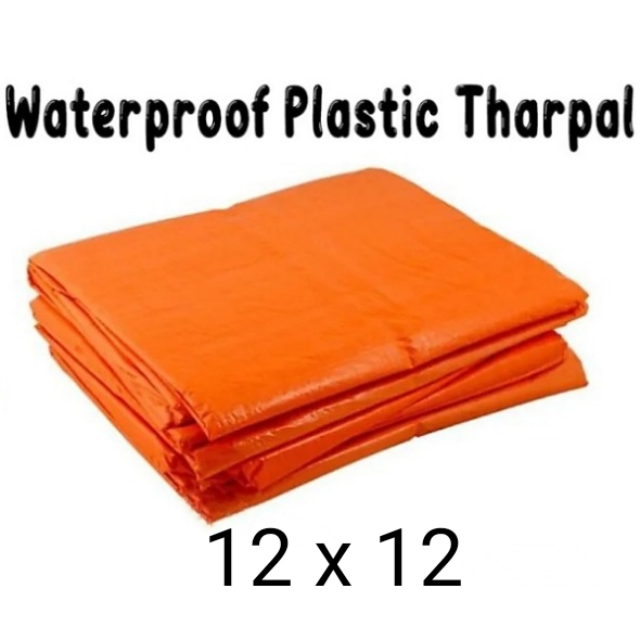 Heavy-Duty Orange PVC Tarpaulin – Waterproof Tarpal Sheet