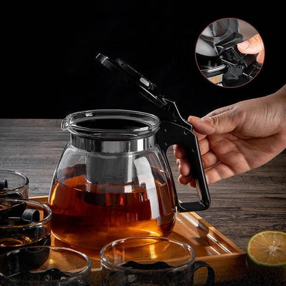 900ml Heat Resistant Glass Tea Pot with Filter