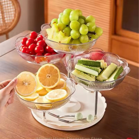 Rotatable Luxury Fruit Plate & Snack Tray