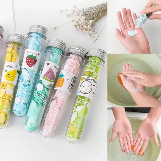 Portable Mini Travel Paper Soap – Foaming Bath Slices