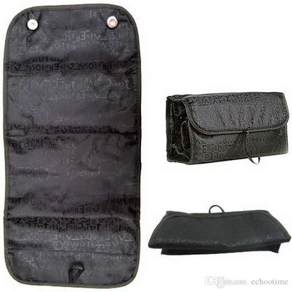 Roll-N-Go Hanging Makeup Bag Travel Toiletries and Jewelry Organizer