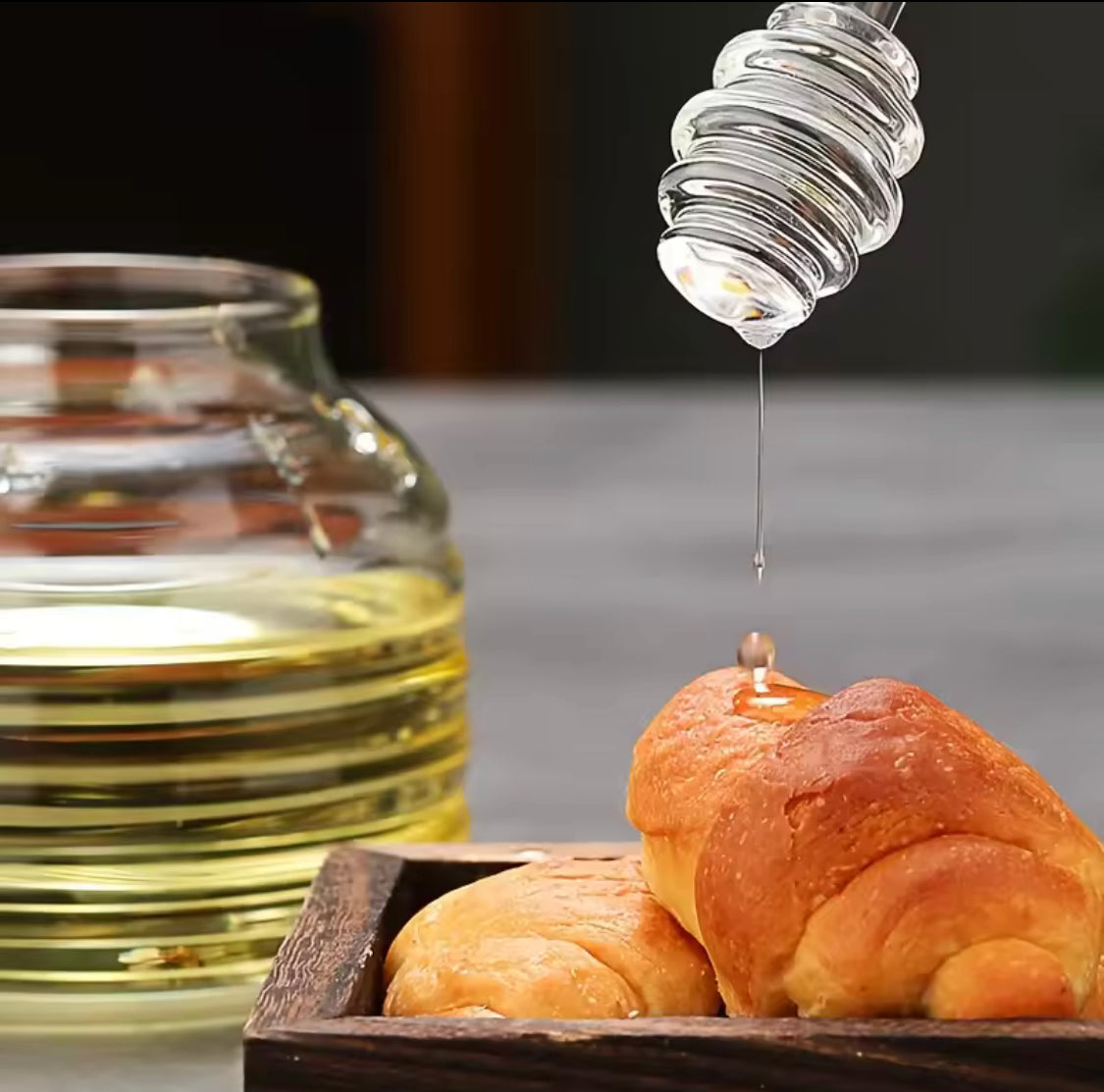 Glass Honey Jar with Wooden Lid