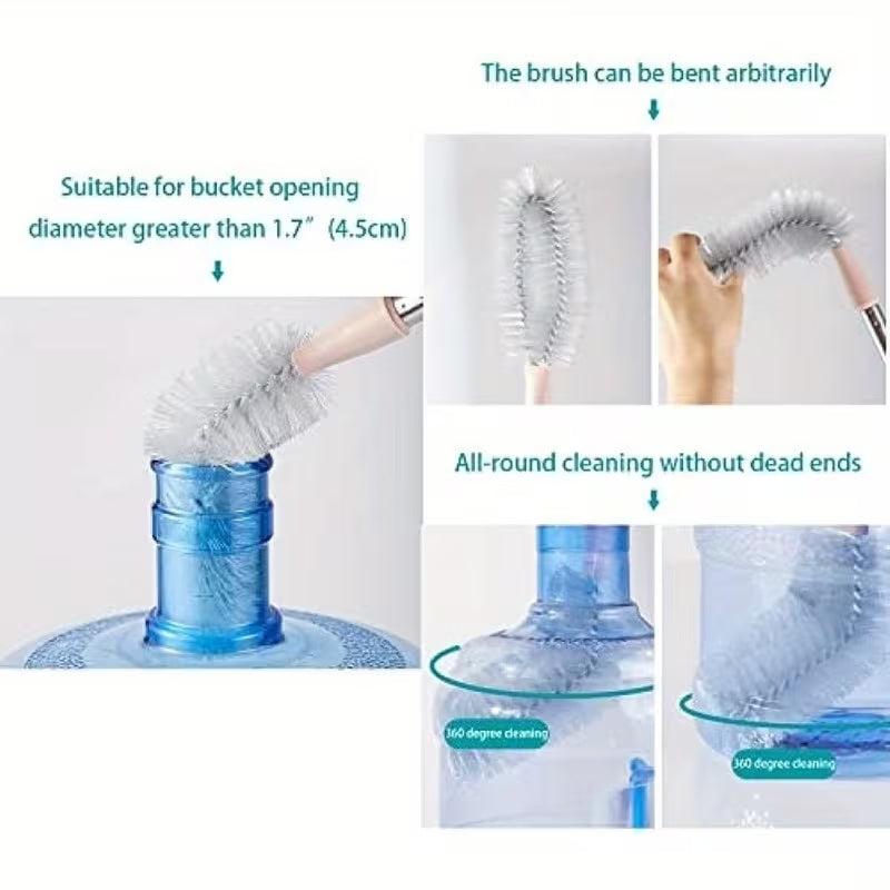 19 Liter Water Bottle Cleaning Brush | 64cm Long 5 Gallon Dispenser Cleaner – Runstore.pk