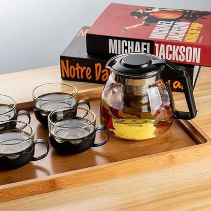 900ml Heat Resistant Glass Tea Pot with Filter