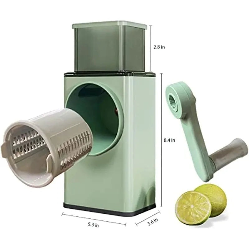 3-In-1 Manual Vegetable Cutter Set | Multifunctional Slicer, Chopper & Square Drum Cutter