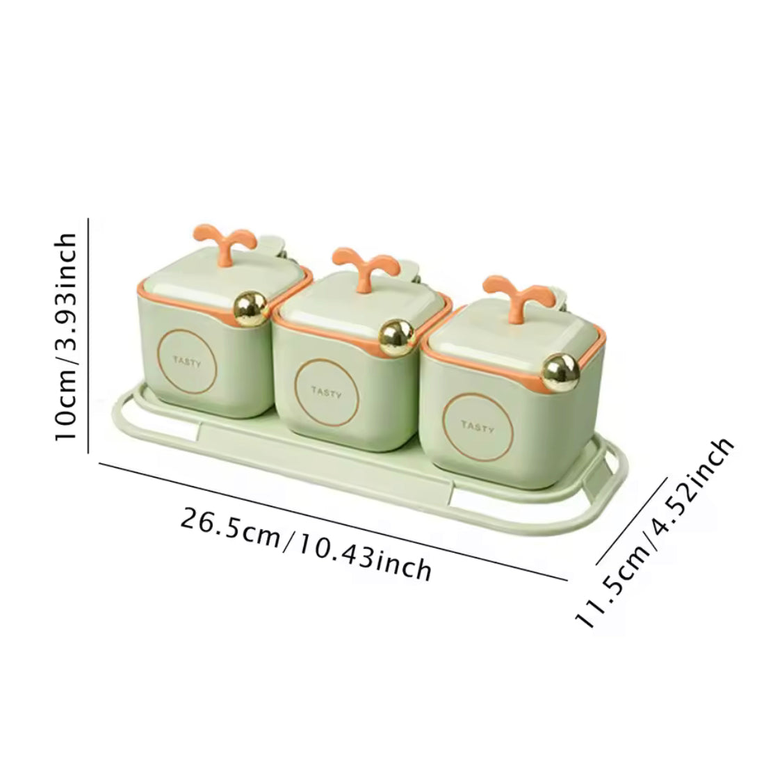 3-Piece Seasoning Jar Set with Lid