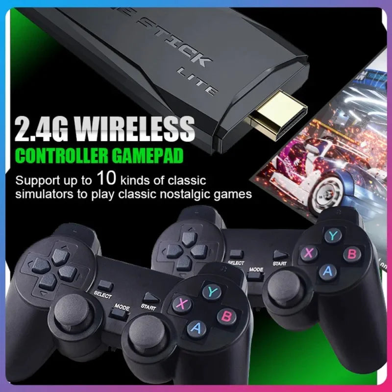 Wireless Gamepad with 2 Controllers & 10K+ Games