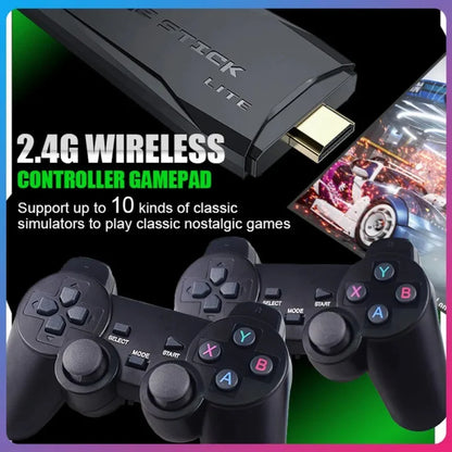 Wireless Gamepad with 2 Controllers & 10K+ Games