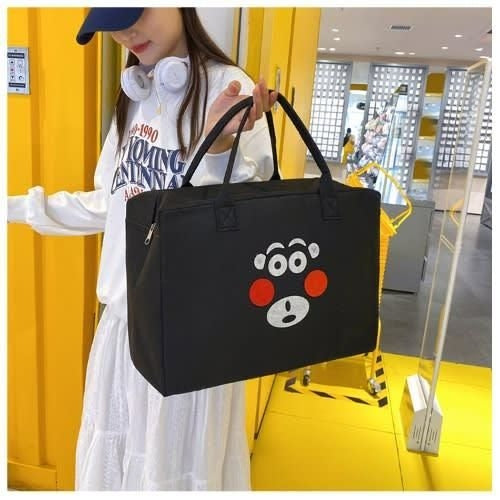 Large Felt Travel Storage Bag with Zipper & Handle – Lightweight Foldable Luggage Organizer Tote