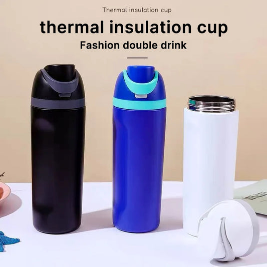 Double Wall Insulated Stainless Steel Sports Water Bottle