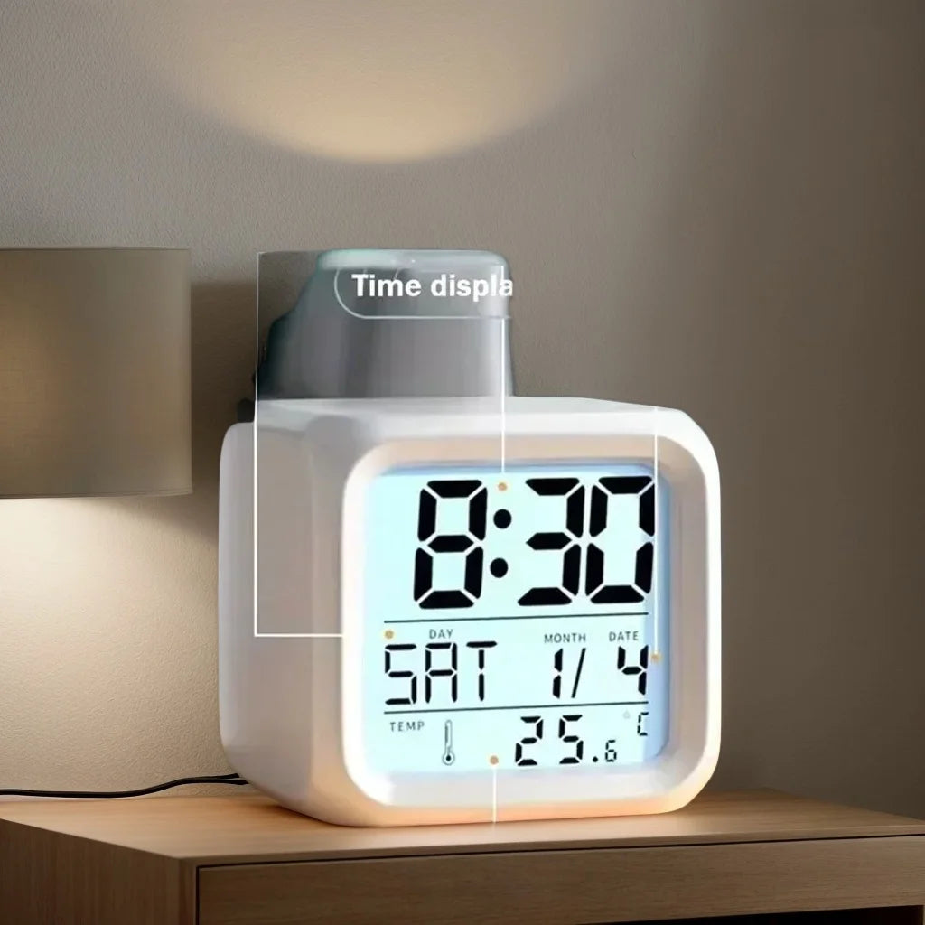 Digital LED Table Clock with 7 Color Lights