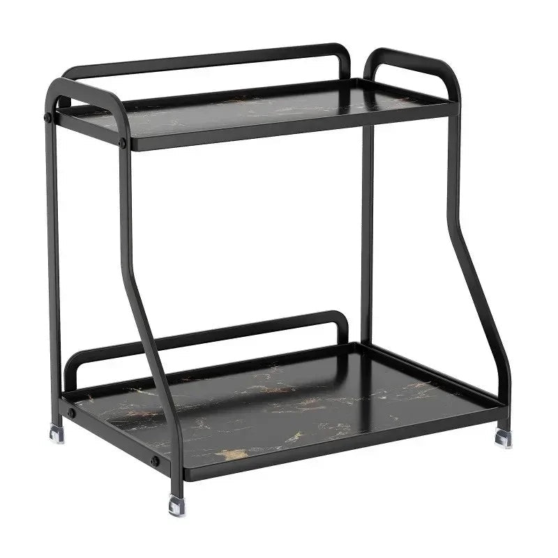 Marble Texture 2 Tier Cosmetic Organizer | Luxury Bathroom Vanity Storage Rack