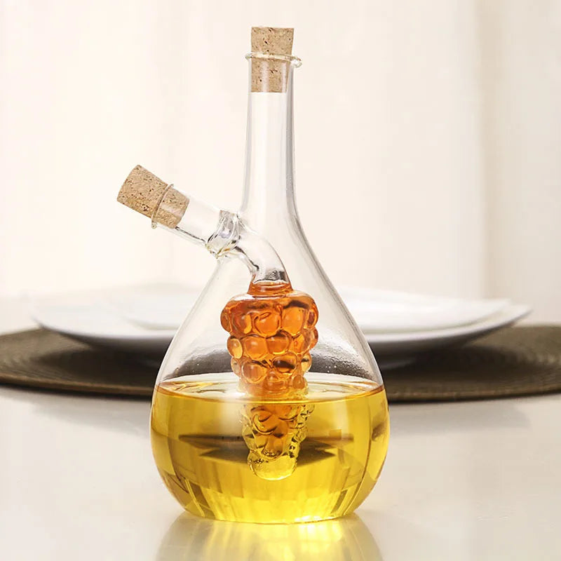 2 in 1 Double Layer Glass Olive Oil Bottle