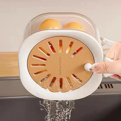 2-in-1 Fruit Washing Strainer Drain Bowl