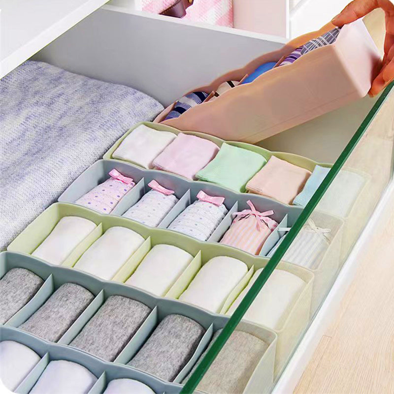 5-Grid Sock & Underwear Drawer Organizer – Plastic Storage Box