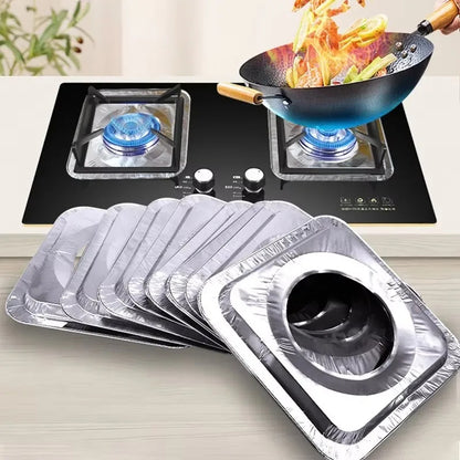 10Pcs Aluminum Foil Stove Covers for Gas Burners