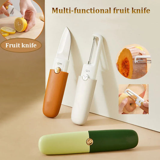 2-in-1 Stainless Steel Fruit Knife & Peeler