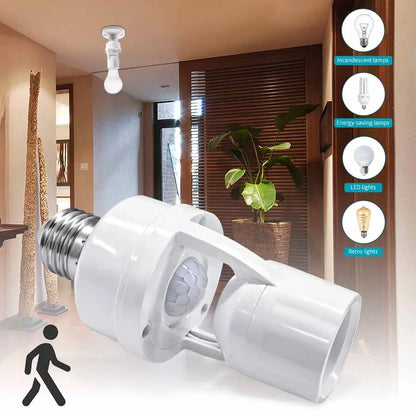 E27 PIR Motion Sensor Lamp Bulb Holder | Automatic Light ON/OFF Smart Socket