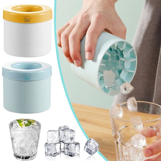 Silicone Ice Cube Mold Round DIY Freezer Bucket