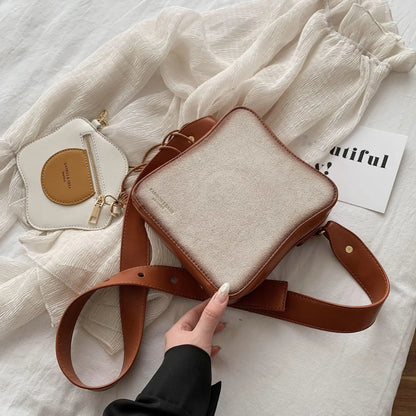 Cute Bread Shaped Flap Shoulder Crossbody Bag for Women