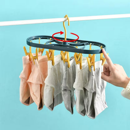 12-Clip Rotatable Drying Rack | Windproof Hanging Laundry Hanger – Runstore.pk