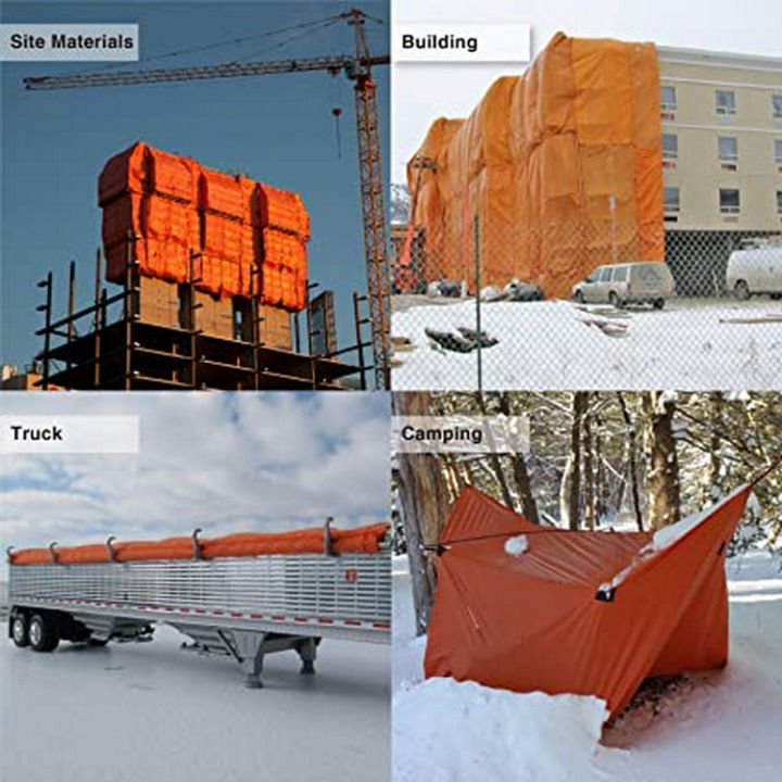 Heavy-Duty Orange PVC Tarpaulin – Waterproof Tarpal Sheet