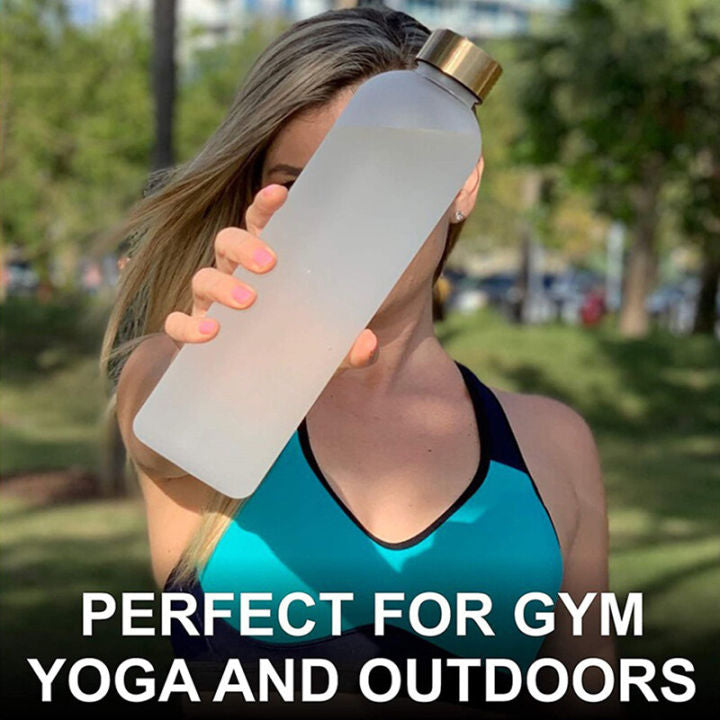 Leak-Proof BPA-Free Sports Water Bottle with Time Marking
