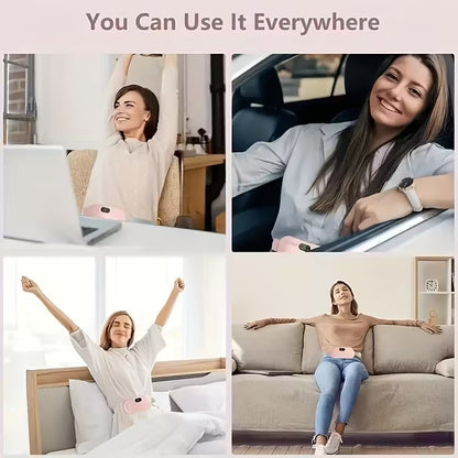 New Period Pain Relief Belt – USB Rechargeable Heating Pad with Vibration for Women