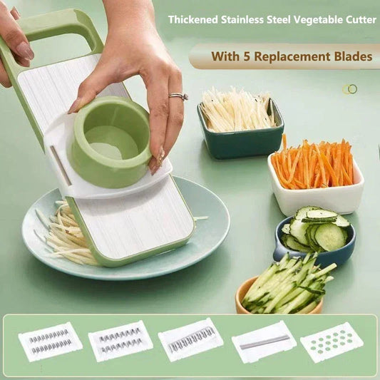 5 in 1 Stainless Steel Vegetable Cutter & Peeler